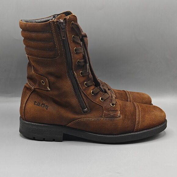 Taos Renegade Boots Brown Rugged Leather Suede - Picture 1 of 11